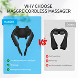 Cordless Neck Massager with Heat - Shiatsu Neck and Back Massager for Pain Relief Deep Tissue, Rechargeable 6D Kneading Leg Shoulder Massage Gifts for Women Men Mom Dad Birthday Mothers Fathers Day