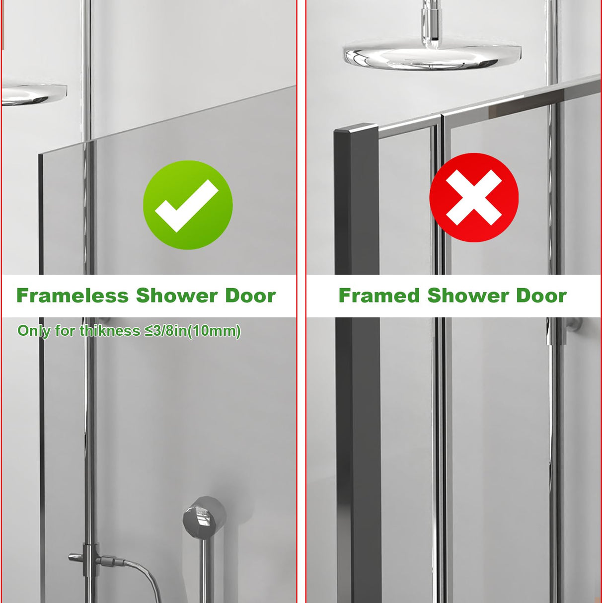 HUFEEOH Shower Towel Hooks, 7.5-Inch Extended Over Glass Shower Door Hanger for Towels & Robes, Rustproof Bathroom Towel Rack, 2-Pack (Silver, T Shape)