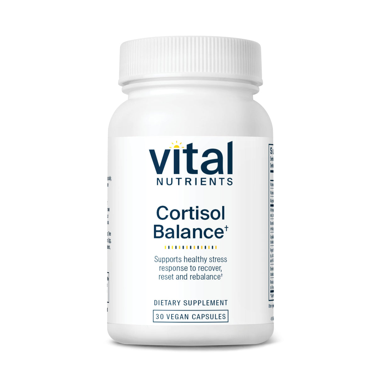 Vital Nutrients Cortisol Balance | Vegan Stress Relief Supplement | Cortisol Manager Supports Energy & Stress Levels | Ashwagandha & Magnesium for Relaxation | Gluten, Dairy, Soy Free | 30 Capsules