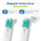 Elera Ear Thermometer for Kids, Baby Thermometer with Forehead and Ear Mode for Adults, Infant, Kids and Toddler, Touchless and 1 Second Reading with Fever Alarm and Mute Function, LCD