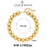LILIE&WHITE Chunky Gold Beaded Necklaces for Women