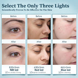 GYH LED Face Mask, Red Light Mask for Face, FSA/HSA eligible, Wireless High Dose Red LED Mask, Infrared Light & Blue LED Mask Skincare, Anti-ageing, Cloud-SS(RB-030)