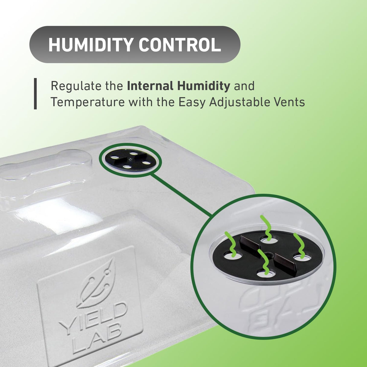 Yield Lab 7 Inch Clone Dome - 5 Pack Humidity Vented Domes – Plant Growing Propagation Dome for Seedling, Germination, Soil & Hydroponic Horticulture