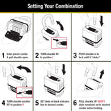 Master Lock Combination Lock, Heavy Duty Weatherproof Padlock, Resettable for Outdoor Use, Brass Finish, M175XDLF