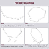 Yaseingoo 7.2-Ft Heptagonal Wooden Wedding Arch