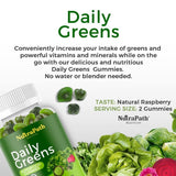Superfood Daily Greens Gummies - Fruits, Veggies, and Super Foods for Immunity, Energy - 60 Gummies