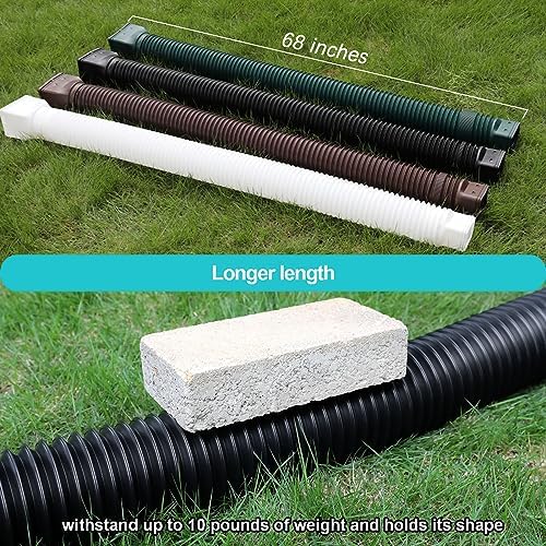 Black-2pack Rain Gutter Downspout Extensions Flexible, Drain Downspout Extender,Down Spout Drain Extender, Gutter Connector Rainwater Drainage,Extendable from 21 to 68 Inches
