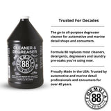 Formula 88 Cleaner & Degreaser | Multi Surface Car & Marine Cleaner for Interior, Exterior | Removes Grease & Grime Residue on Metal, Plastic, Cloth, Vinyl, Carpet (4-Gallons)