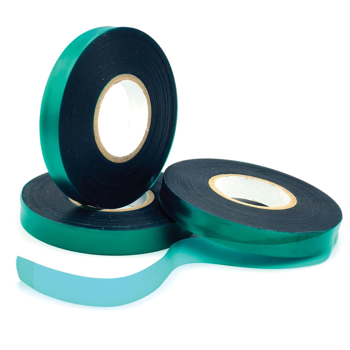 Medoore 12 Rolls 150 Feet Stretch Tie Tape 0.5 Inch Garden Tie Tape Thick Plant Ribbon Garden Green Vinyl Stake for Indoor Outdoor Patio Plant Use