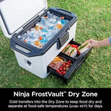 Ninja FB151WH FrostVault 50qt Hard Cooler with Dry Zone, Integrated Fridge-Temp Dry Storage Drawer, Premium Heavy-Duty Insulated Cooler, Keeps Ice for Days, Cloud White