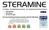 2 Bottles Steramine Sanitizer Tablets - 15x QT-10 Test Strip - Multi Purpose Steramine Sanitizing Tablets for Food Contact Surface in Kitchen, Restaurant & Food Service by FryOilSaver Co. (300 Count)