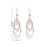 14K Gold 925 Silver Hoop Hypoallergenic Teardrop Dangle Earrings for Women