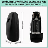 Automatic Air Freshener Dispenser – 2-Pack Wall Mounted Time Mist Spray for Home, Bathroom & Office – Battery Operated Scent Sprayer Compatible with Commercial Air Fresheners(Black)