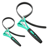 ValueMax 2-piece Strap Wrench Set, Adjustable Oil Filter Wrench with Max Diameter 4" (Small) and 6"(Large) for Shower Head Water Filter, Jar Opener Set, Green