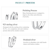 MUNDELL 925 Sterling Silver Simple Multi-layer Open Ring Adjustable Ring for Women Stackable Ring Fine Jewelry