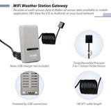 ECOWITT GW1206 Soil Moisture Tester Kit, Includes GW1200 IoT Wi-Fi Gateway and WH51 Soil Moisture Sensor, 915 MHz