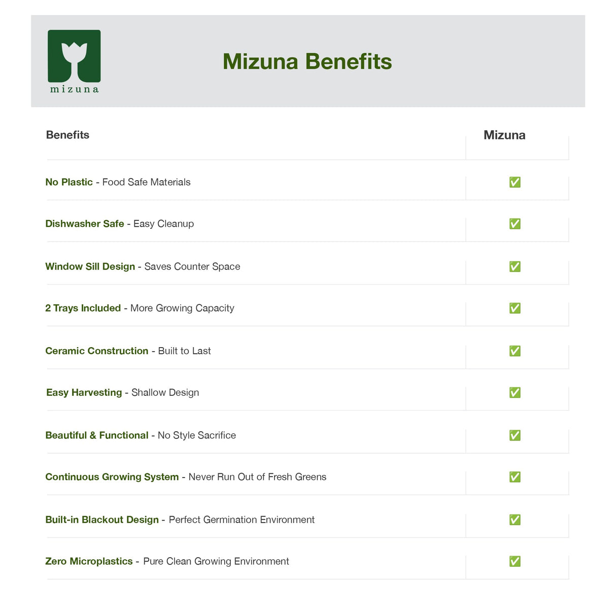mizuna Microgreens Growing Kit — 2 Ceramic Trays, Coconut Coir & Seeds | Indoor Windowsill Grow Kit | Gift for Plant & Food Lovers
