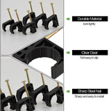 100 Pack 3/4" Half Clamps J-Hook with Nails Set, J Clamps for PEX, Copper, CPVC Tubing Connections
