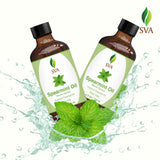 SVA Spearmint Essential Oil – 4 Fl Oz – 100% Natural Spearmint Oil - for Diffuser, Hair Care, Face, Skin Care, Aromatherapy, Scalp and Body Massage, Soap and Candle Making – with Dropper