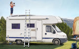 Telescoping Ladder,12.5 FT Extension Ladder, Heavy Duty 330lbs Max Capacity, Multi-Purpose Collapsible Ladder for RV or Outdoor Work Black
