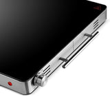 Magic Mill Large Electric Glass Top Food Warming Tray Buffet, Keep Your Food Hot During Holiday Parties, Adjustable Temperature Control, Stay-Cool Handles, Modern Stainless Steel Design, ETL Approved