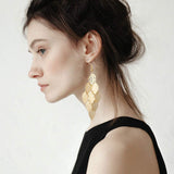 Starain 12 Pairs Gold Hoop Earrings for Women Long Layered Leaf Earrings Vintage Statement Dangle Drop Earring Set