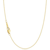 Gacimy 1.1mm 14K Gold Plated Cable Chain Necklace for Women, 22 Inches