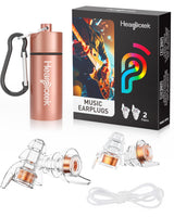 Hearprotek Concert Ear Plugs, 2Pairs Reusable high Fidelity Musician Ear Plugs for Concerts Loud Music-Noise Reduction Ear Protection earplugs for Rave,Festival,Music,Tinnitus Relief