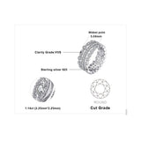 JewelryPalace 14K Gold Plated 925 Sterling Silver Rings for Women, Cubic Zirconia Promise Rings for Her, Stackable Wedding Bands Rings for Women Set Size 7
