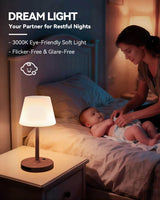 SAIWEYA Outdoor Waterproof Shower Lamp, 5200mAh Cordless Rechargeable Table Lamp with Touch Dimming, IP65 Wireless LED Night Light for Patio, Camping, Bathroom, Restaurant & Kitchen