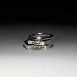 Custom Signet Rings for Women, Engraved Name Rings with Roman Numerals