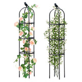 Garden Trellis for Climbing Plants Outdoor, Metal Plant Trellis with PE Coated, Rustproof Plant Support for Flowers Vegetable Vine, Tomato cage for Potted Plants Indoor Outdoor,Lightweight - 2 Pack