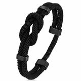 TempBeau Love Knot Bracelet for Men - Father's Day Bracelets for Dad from Daughter Son Meaningful Adjustable Infinity Knot Braided Rope String Bracelet Birthday Anniversary Jewelry Gifts for Him