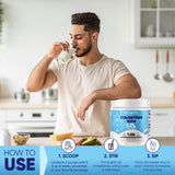 Vitamatic Bovine Colostrum Powder - 50% Highest IgG - Supplement for Gut Health, Hair Growth, Beauty, Muscle Recovery, & Immune Support - Easy to Mix - Unflavored - 60 Servings