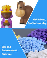 Nativity Set for Kids, Toddlers, Children, Christmas Story 25 Piece Sets & Figures Nativity Scene for Little Girls Boys Ages 1 2 3 4 5 6+ at Home, Sunday School, Soft Material Baby Bath Toys Playset