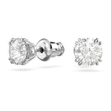 Swarovski Constella Pierced Stud Earrings, White Crystals on a Rhodium Finish Setting, Part of the Constella Collection