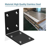 Black Stainless Steel Shelf Bracket,Joint Right Angle Bracket,L Shape Heavy Duty Metal Corner Brace Shelf Supporter for Wood Aufuga (20, 2.8x2.8x2)