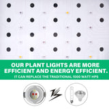 TATU 1000w LED Grow Light for Indoor Plants, Full Spectrum Plant Light Growing Lamp for Hydroponic Indoor Plant Veg and Flower for Grow Tent (Actual Power 100W=1000W HPS)