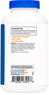 Nutricost L-Citrulline 750mg, 180 Capsules (3 Bottles)