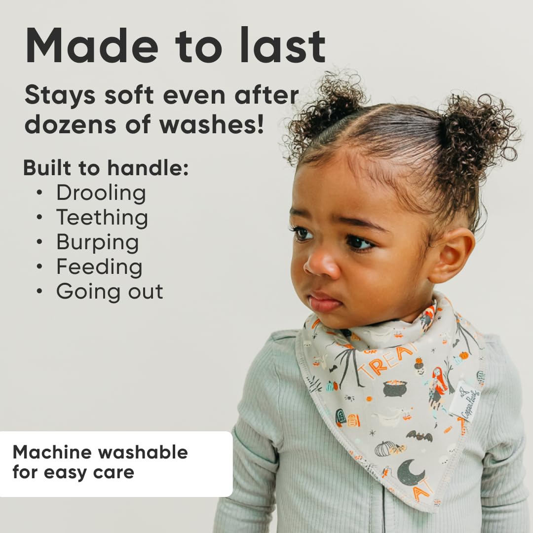 Copper Pearl Baby Bandana Drool Bibs for Drooling and Teething 4 Pack Gift Set Nightmare Before Christmas