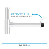 Bächlein Universal Rubber Sleeve Siphon for Drain Pipe Diameter 40 mm x 32 mm Drain Seal Wall Rosette Siphon Sleeve