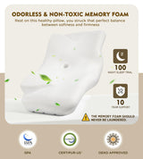 Osteo Cervical Pillow for Neck Pain Relief, Hollow Design Odorless Memory Foam Pillows with Cooling Case, Adjustable Orthopedic Bed Pillow for Sleeping, Support for Side Back Sleepers