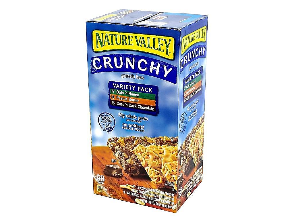 Nature Valley Crunchy Granola Bars Variety Pack 49 pouches - 1.49 oz each (98 bars)