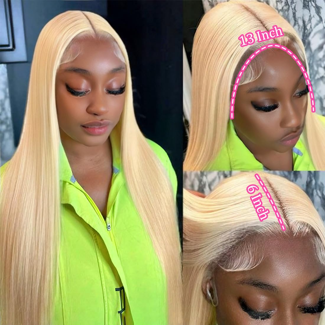 30 Inch 613 Lace Front Wig Human Hair Blonde 13X6 HD Transparent Lace Front Wigs Human Hair 180% Density Blonde Glueless Wigs Human Hair 613 HD Straight Lace Frontal Wigs Human Hair Pre Plucked