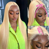 30 Inch 613 Lace Front Wig Human Hair Blonde 13X6 HD Transparent Lace Front Wigs Human Hair 180% Density Blonde Glueless Wigs Human Hair 613 HD Straight Lace Frontal Wigs Human Hair Pre Plucked