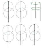 MTB Supply 5 Pack 36" x 18" Peony Double Ring Plant Support,Plant Support Stakes for Tomatoes Peony Lily Rose Plant Support Rings Peony Cages for Outdoor Plants Flowers Vegetables