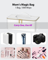 Hair Dryer with Carry Case, 160000 RPM Professional High-Speed Blow Dryer 200 Millions Negative Ionic Care Hair Dryer for Fast Drying, Low Noise Hairdryer, Travel with Magnetic Diffuser&Nozzle, White