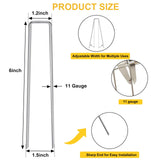 HongWay 240 Pack Landscape Staples 6 Inch, Galvanized Garden Stakes