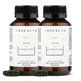 JSHealth Vitamins Skin and Digestion Formula Skin Vitamins | Clear Skin Supplement with Zinc for Acne | Acne Supplements for Clear Healthy Skin | Acne Treatment for Teens and Adults | 120 Count