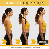Posture Corrector Back Brace for Women & Men - Adjustable Straps for Neck & Shoulder Comfort, Breathable Upper Back Straightener, Invisible Under Clothes, Comfortable Ergonomic Design (28-48") (28-48")
